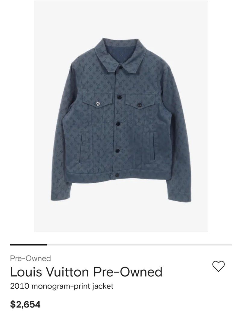 Louis Vuitton Mens Monogram Denim Jacket (Category: Coats, Jackets and Outerwear) located in Taytay. Submitted by leanmark103093 (Listing ID 1466629894, Image 1). Description: L0UlS VUlTT0N Mens Monogram Denim Jacket Size 50 on tag W23 L25 Good Condition 📩📩📩📩.