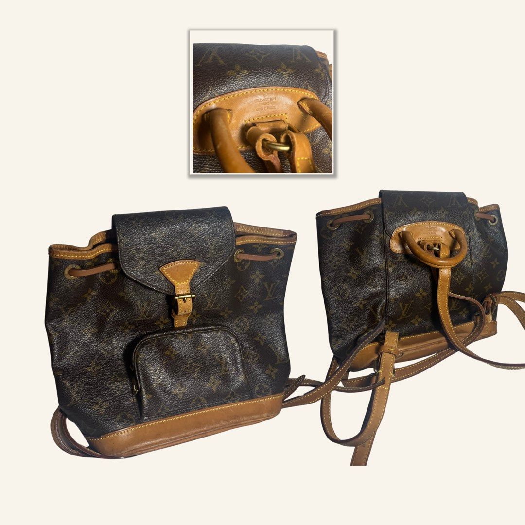 Louis Vuitton Montsouris Mini Monogram Backpack (Category: Backpacks) located in Manila. Submitted by fromsoleil (Listing ID 1466654085, Image 1). Description: - Authentic Louis Vuitton Montsouris Mini Monogram Backpack - Features front flap pocket with buckle and secure drawstring closure ‼️ - Check second slide for issue - Needs cleaning - Negotiable Price.
