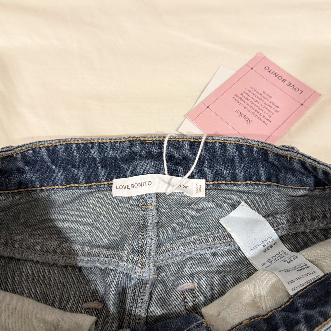 Love Bonito Denim Skirt (Category: Skirts) located in Manila. Submitted by jeanettetaneca (Listing ID 1466675273, Image 2). Description: - Size: S (but for some reason the fit on my waist is a bit loose despite it being S huhu) - Brand new with tag - RFS: Doesn’t fit me well, I think this will be better for tall girls :) - LAST PRICE ALREADY, NO HAGGLING since this is brand new..