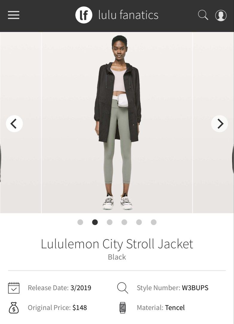 Lululemon City Stroll Jacket (Category: Activewear) located in Los Banos. Submitted by darl.shop (Listing ID 1466574149, Image 1). Description: Dot 12 No Issue/pass as New.