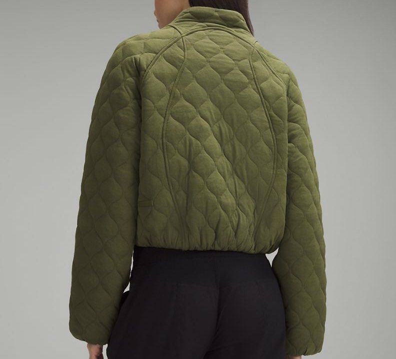 LULULEMON Quilted Bomber Jacket Large-XL (Category: Coats, Jackets and Outerwear) located in Manila. Submitted by manifestd. (Listing ID 1466660890, Image 2). Description: LULULEMON Quilted Bomber Jacket ✔️Large to XL, 24” width 19” length, relaxed fit ✔️Silky smooth, puffer texture, weighty drape ✔️Lined in soft cotton jersey ✔️Zippered pockets with hidden card sleeve ✔️Excellent condition, no issue ✔️J&T/Lalamove ready .
