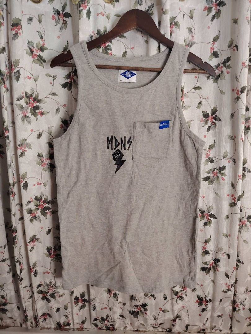 MADNESS POCKET TANKTOP // Medium (Category: Activewear) located in Legazpi City. Submitted by urbangarmentsarch4500 (Listing ID 1466702252, Image 1). Description: MADNESS POCKET TANKTOP Excellent Condition Medium W 17.5 L 28 MINE 450 STEAL 550 GRAB 650 (Automatically YOURS)⛓️ --- ‼️w/ FREE STICKERS FOR EVERY PURCHASE⁉️ 🛒🛒🛒 BUY. SELL. TRADE. CONSIGN🗣️🤝🏼 BLESS THY HUSTLE! 🧿✨.