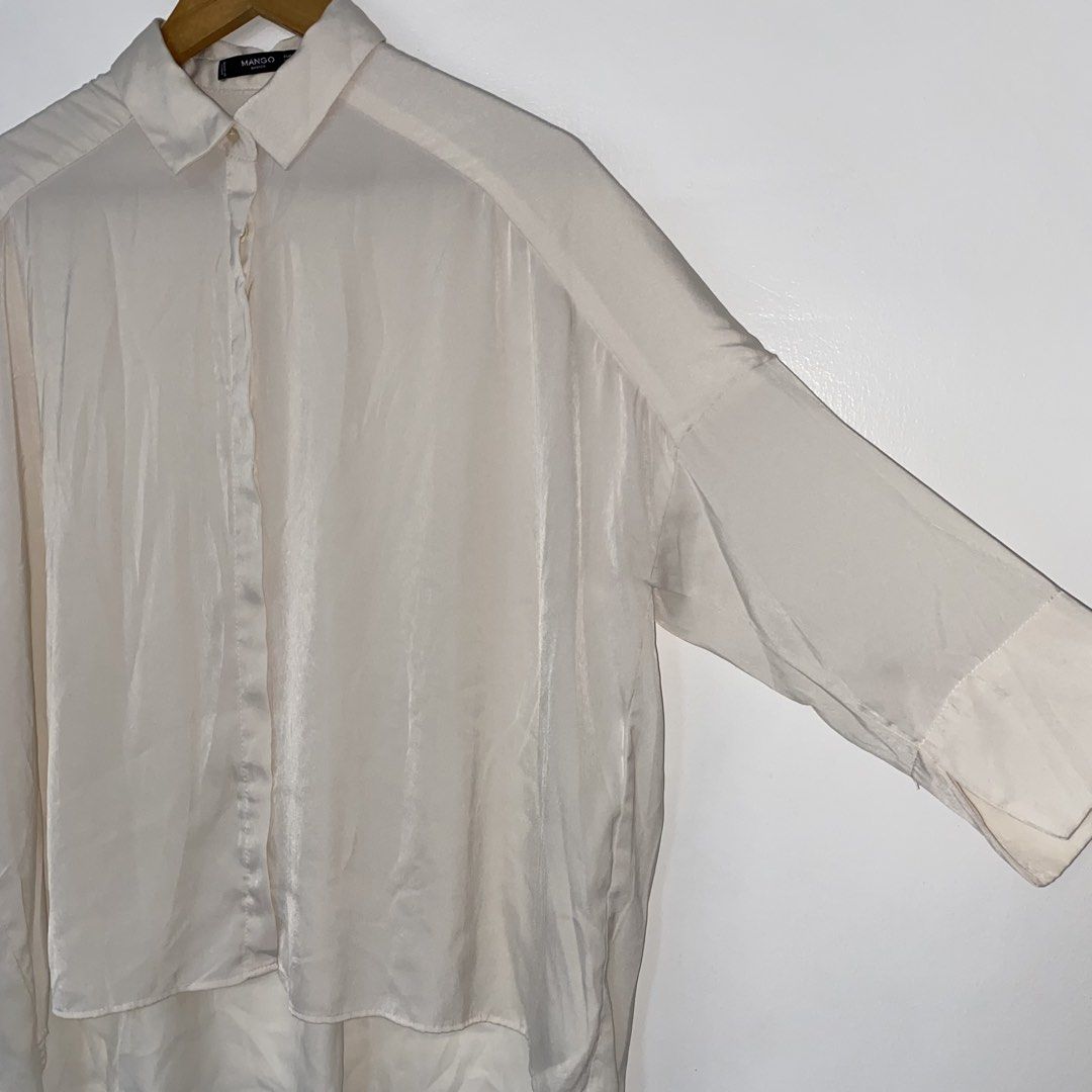 SALE‼️MANGO satin top (Category: Blouses) located in San Jose del Monte. Submitted by mamiracky (Listing ID 1466613979, Image 2). Description: Last price posted In good condition No flaws No when worn .