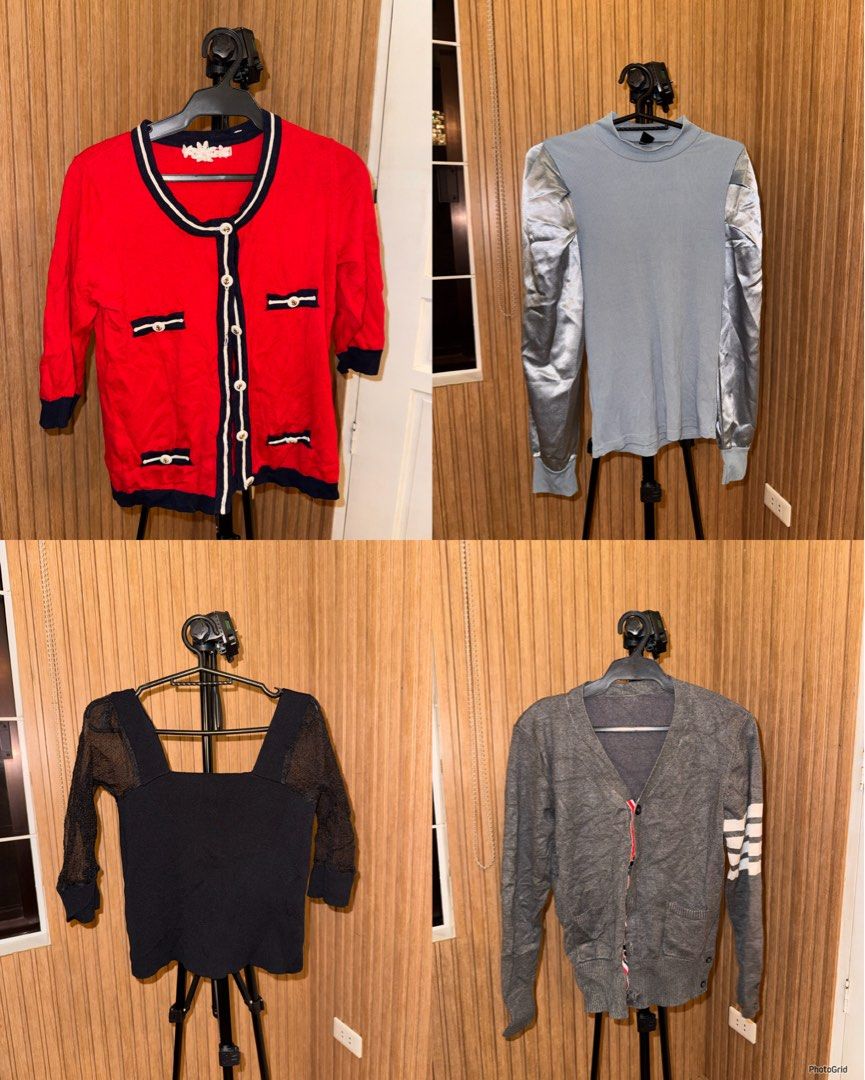 Mango Top and Thrifted Cardigans (bundle/sold each) (Category: Blouses) located in Quezon City. Submitted by padillamyk (Listing ID 1466687297, Image 1). Description: rfs: decluttering Black top: Mango Others: Thrifted All small to medium sizes Php 180 for all 50 for each Lalamove/Pick up in QC or Upper Antipolo.