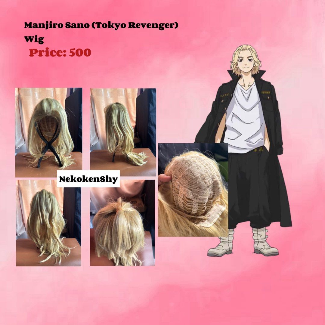 Manjiro Sano (Tokyo Revenger) wig (Category: Hair Accessories) located in Alicia. Submitted by nekokenshy_05 (Listing ID 1466569787, Image 1). Description: Lace type wig Used once Price is negotiable, so feel free to DM me if you’re interested! 💕.