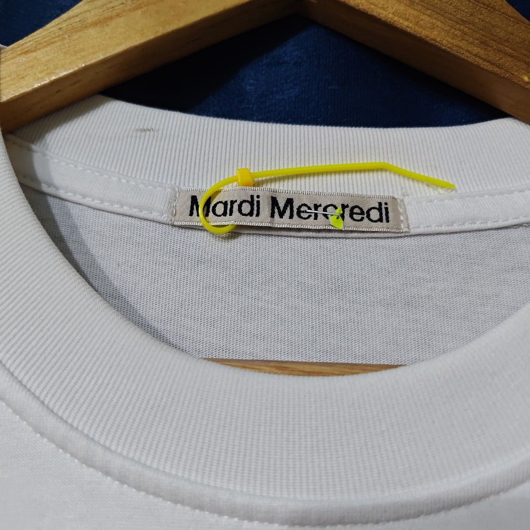 MARDI MERCREDI EMBROID LOGO TEE (Category: Shirts) located in Makati City. Submitted by upcycled.closeth (Listing ID 1466588290, Image 3). Description: - Authentic Mardi Mercredi product - White, short-sleeved - Size: Large (women's) - Like new - Authentic - flaws: no flaws - Excellent condition - Need wash, fresh from bale - Features design of Mardi Mercredi embroidery logo - Material: 100% cotton !!STILL NEGOTIABLE!!.