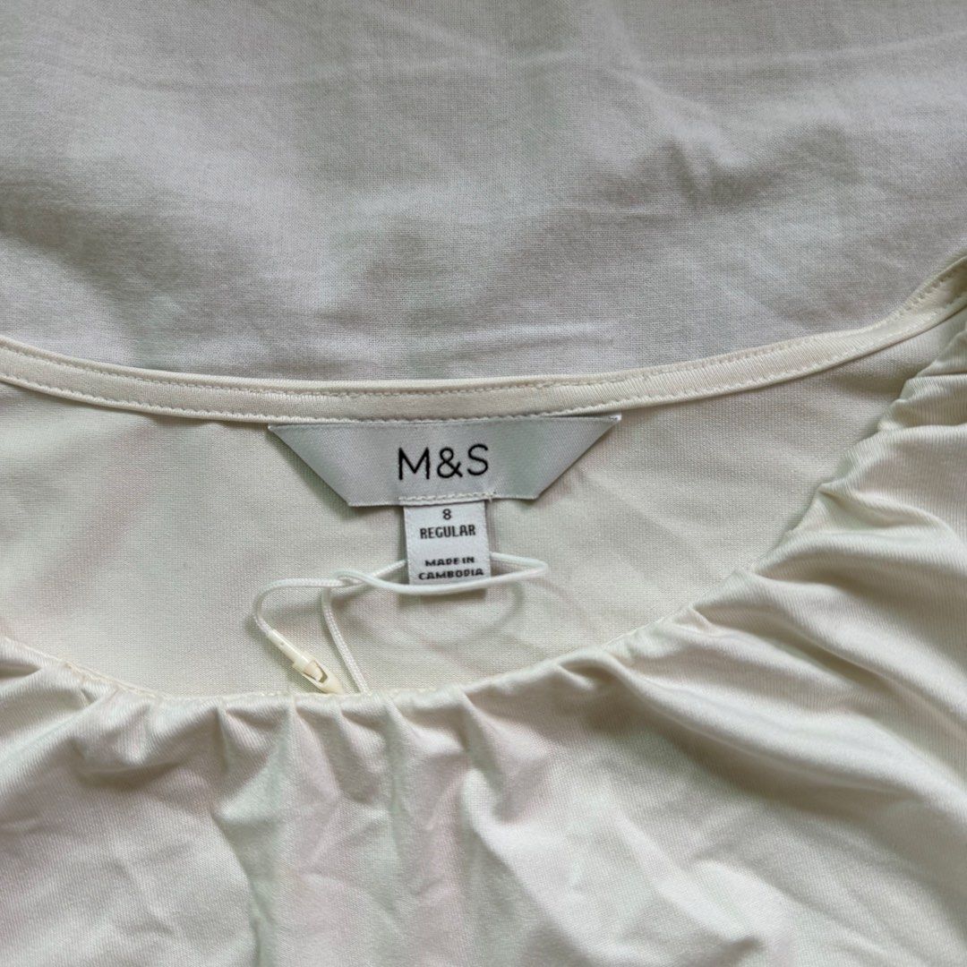 Marks and Spencer long sleeve top — helping tags zara mango uniqlo bershka (Category: Longsleeves) located in Manila. Submitted by shesells3ashells (Listing ID 1466610623, Image 2). Description: still with tags SRP is 2k flattering ruched waist detail.