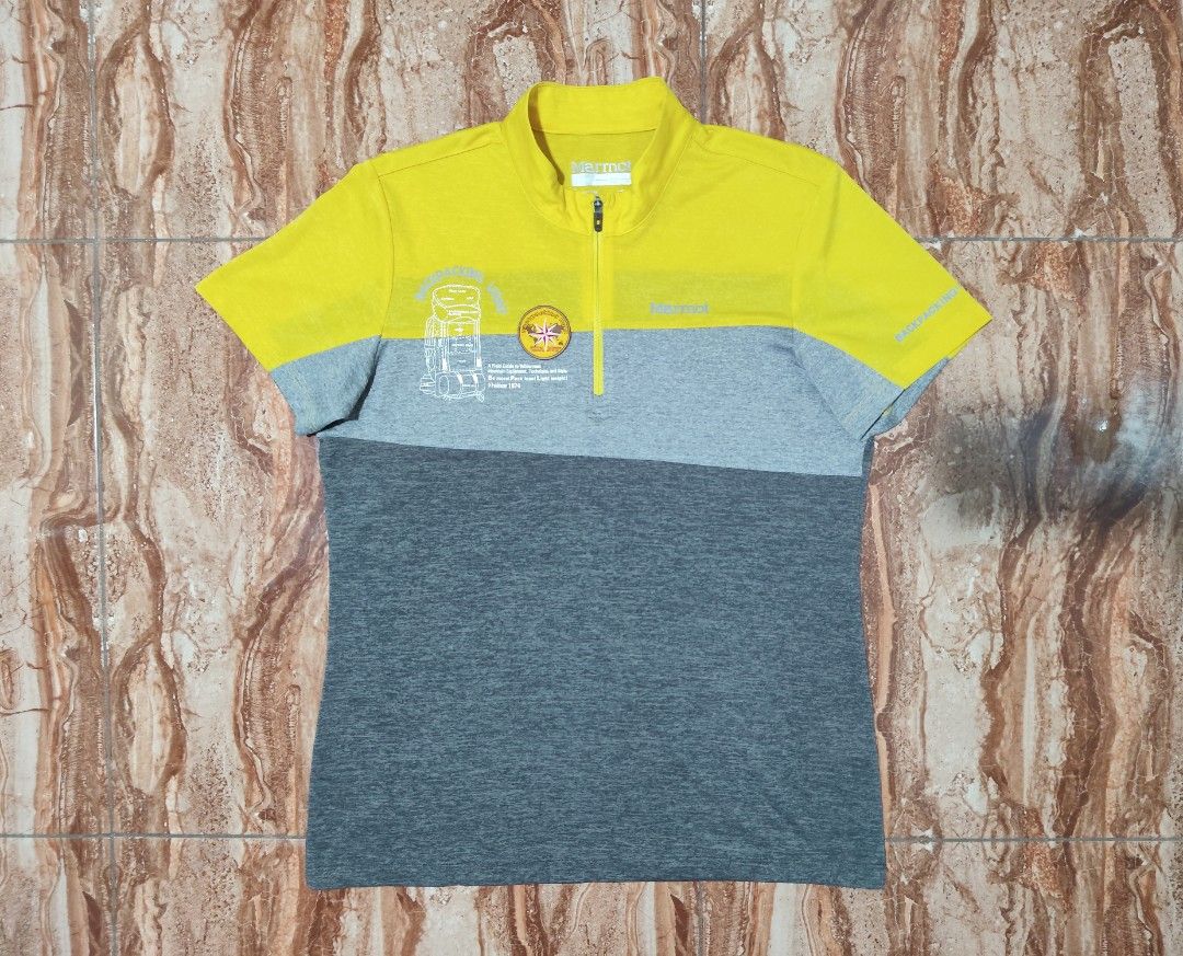 Marmot Trekshirt (Category: Activewear) located in General Santos City (Dadiangas). Submitted by alfredanth42291 (Listing ID 1466609274, Image 1). Description: MARMOT TREKSHIRT yellow/grey womens M (W-18.5 L-25) -100% polyester ✓✓excellent condition 265 #hiking #outdoor #sports #trekking #trail.