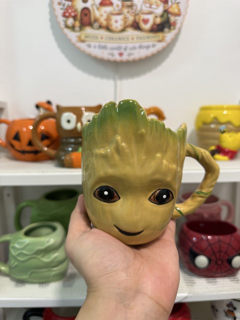Marvel Groot Ceramic Mug (Category: Coffee & Tea Tableware) located in Quezon City. Submitted by fragilebabies (Listing ID 1466662327, Image 1). Description: Disclaimer: Please be reminded that these mugs are mall pull-out items. Minor imperfections such as small chips, slight paint chips, crazing (fine hairlines), and other minor marks may be present and are considered normal for mall pull-out items. That said, most of our mugs are still in good