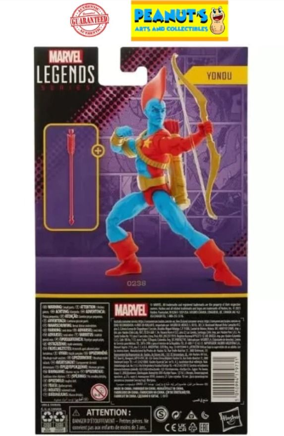 Marvel Legends Yondu (Category: Figurines & Statues) located in Manila. Submitted by memorylanestore (Listing ID 1466600719, Image 2). Description: NOTE: Please learn how to READ and UNDERSTAND the product description carefully and "Be a Responsible Buyer". *Sealed and brandnew *Guaranteed 100% authentic Hasbro product. *Photos courtesy of Hasbro. Disclaimer: All our collectible items are sold as posted. Any form of factory defect such as paint i