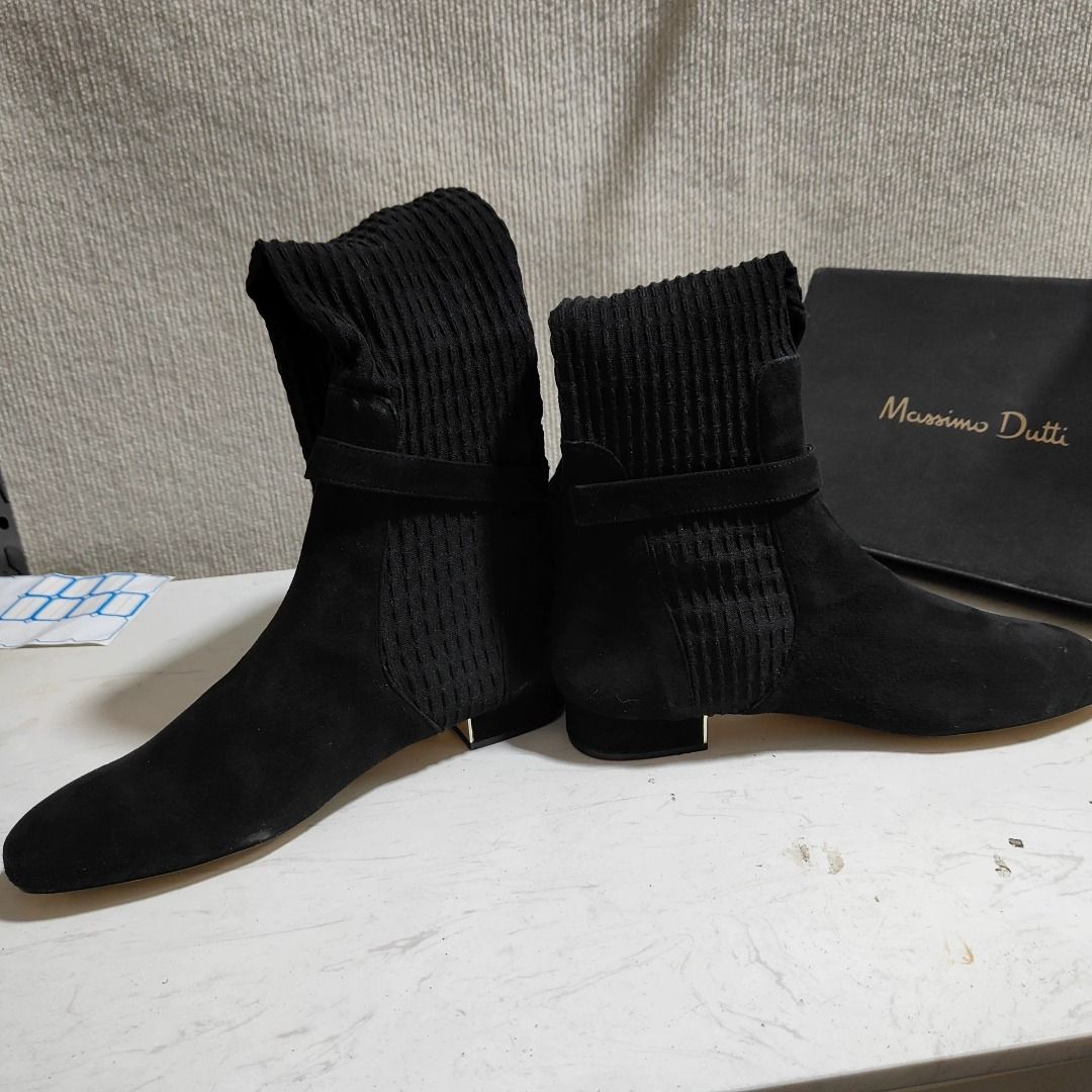 Massimo Dutti Boots EU 42 | MD-1005144306416 (Category: Boots) located in Paranaque City. Submitted by silverphoenix.00302e (Listing ID 1466697094, Image 3). Description: Massimo Dutti Boots EU 42. Upper: goat leather and polyester. Lining: sheep leather. Sole: rubber. Heel height: 2.5 cm. Boot height: 60 cm. Reference: MD-1005144306416..