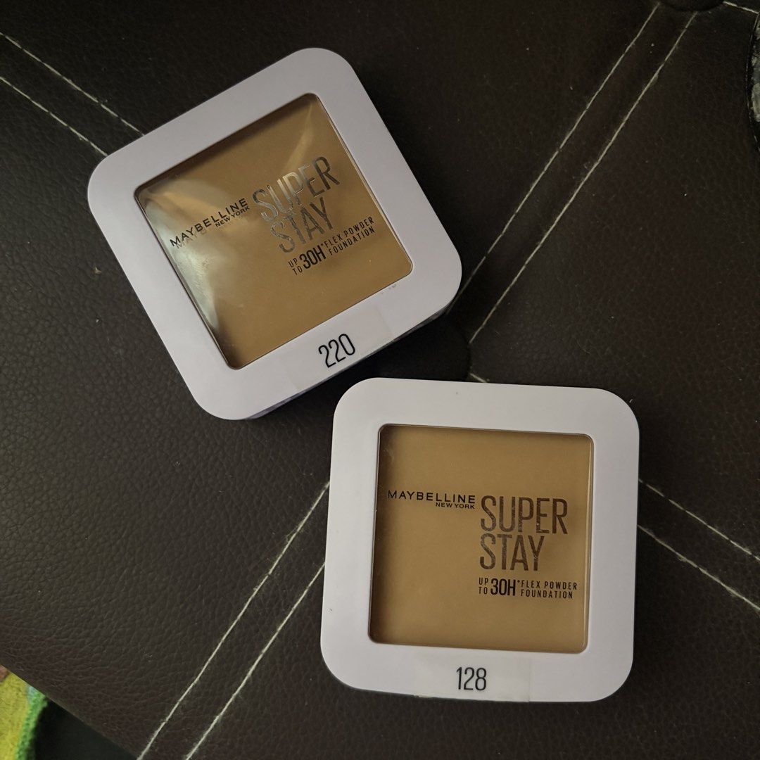 Maybelline Super Stay Powder Foundation (Category: Makeup) located in Bulacan. Submitted by puzzles_piece (Listing ID 1466602298, Image 1). Description: Brand new Shades: 220 & 128 Rfs: too dark on me.