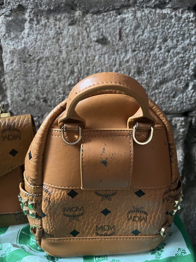 MCM Stark Backpack (X-Mini / Bebe Boo Visetos) issue : missing sling (Category: Luxury Bags & Wallets) located in Manila. Submitted by jimsuron (Listing ID 1466678053, Image 2). Description: .
