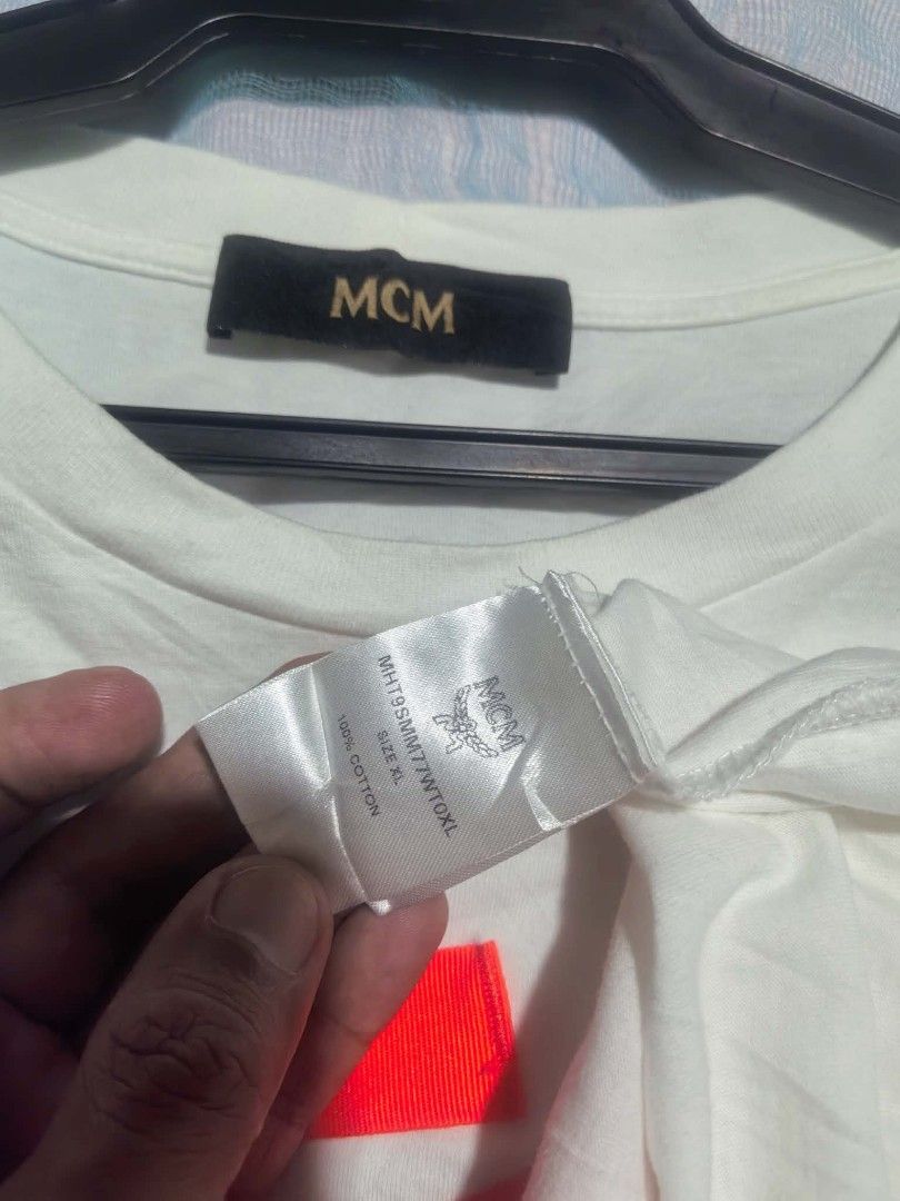 Mcm white tshirt (Category: Tshirts & Polo Shirts ) located in Vinzons. Submitted by kspabico07187 (Listing ID 1466717923, Image 3). Description: Excellent condition Super puti L-29 W-21 Need wash fresh from bale.