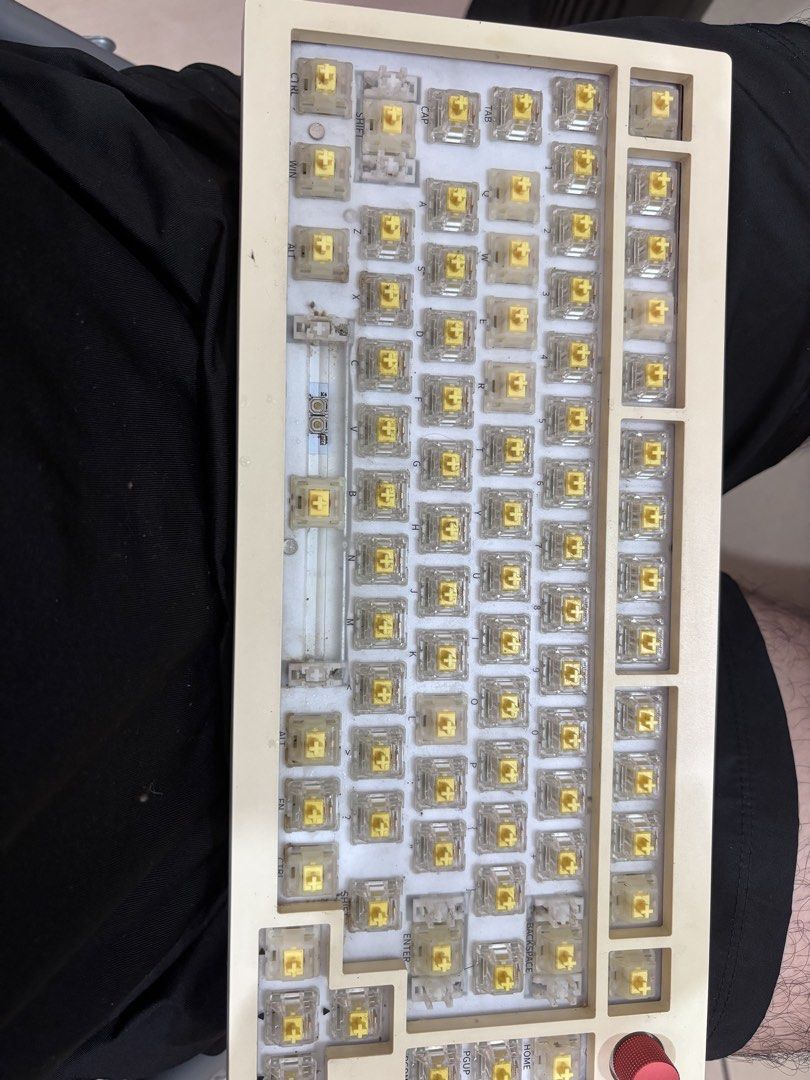 Mechanical Keyboard (James Donkey A3) (Category: Computer Keyboard) located in Sinait. Submitted by purefalcon_4b3412 (Listing ID 1466608677, Image 2). Description: Selling my James Donkey A3 mechanical keyboard. Specs: * James Donkey A3 * 75% layout * Tri-mode: Wired / 2.4GHz Wireless / Bluetooth * Gateron Milky Yellow + JWICK Yellow switches (mixed) * Hot-swappable * RGB backlight * Rotary knob * Pink/white colorway Inclusions: * Box * 2.4GHz w