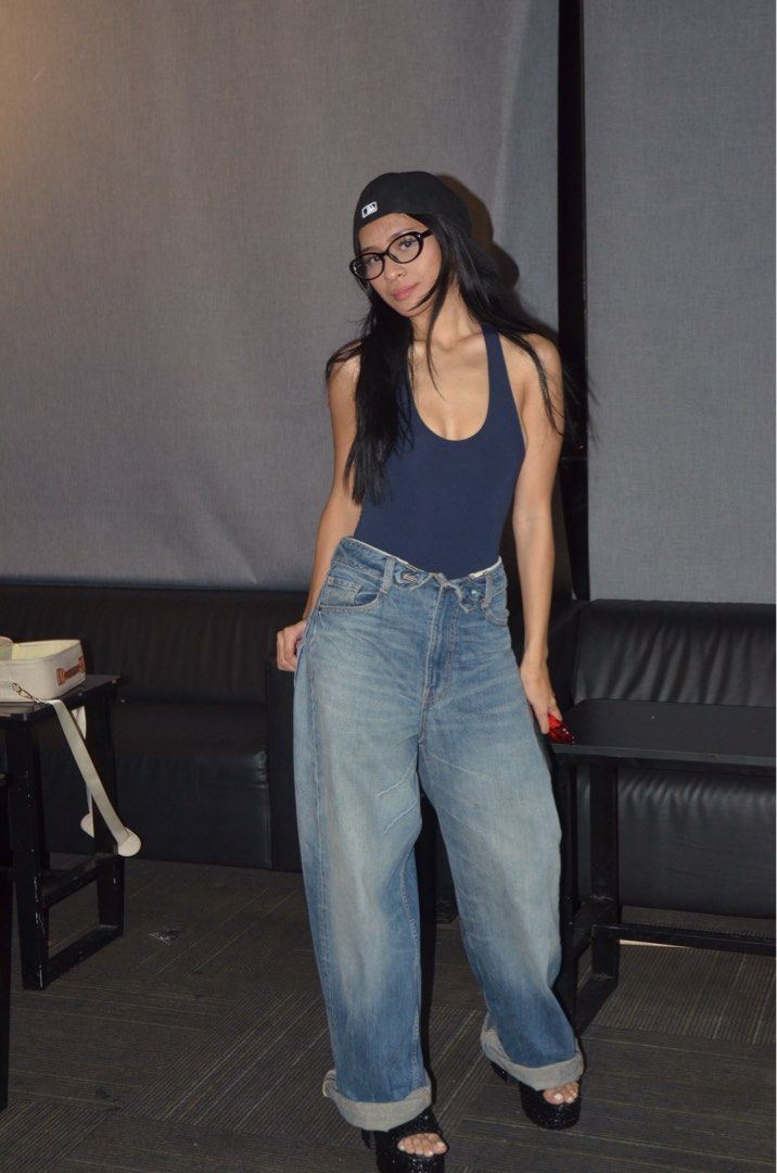 mera blue bodysuit (Category: Blouses) located in Manila. Submitted by mightystone-d948cd (Listing ID 1466772276, Image 1). Description: - Style: Y2K baggy/relaxed fit - Wash: Mid to light blue - Rise: Sits slightly lower on the waist - Fit: Wide legs all the way down with cuffed hems - Condition: Brand new / Great for daily casual wear.