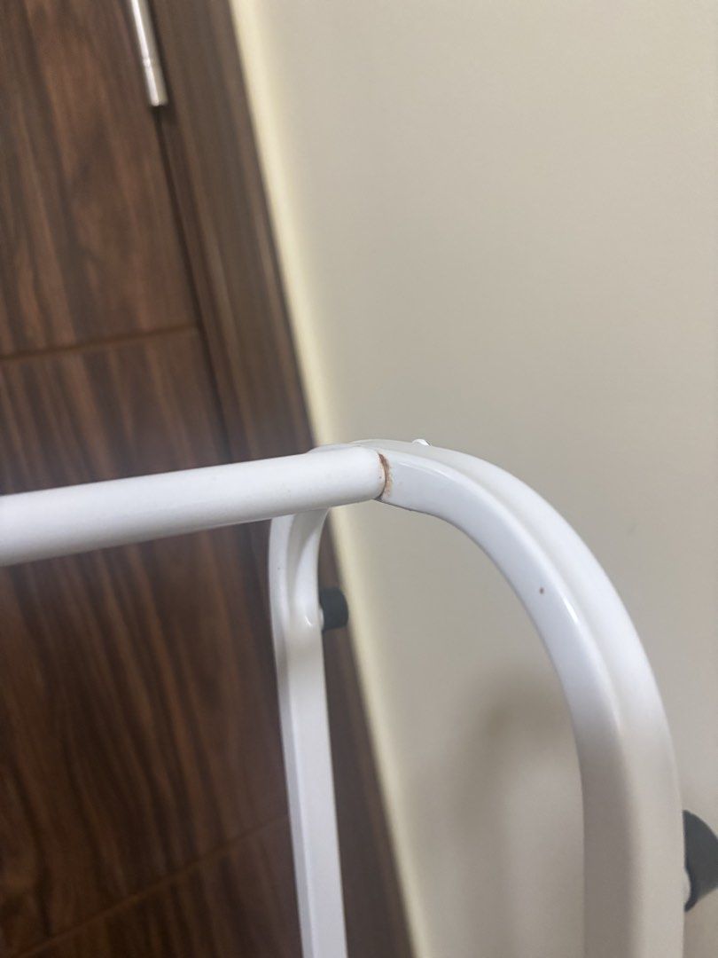 Metal Towel Rack (White) (Category: Home Improvement Tools & Accessories) located in Paranaque City. Submitted by vivivacious (Listing ID 1466600705, Image 2). Description: bought for 900 selling for half the price see pics for condition includes tool for adjusting screws measurements already posted rfs: not using anymore, moving out sdd from makati.