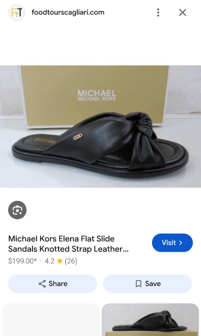 Michael Kors Black Knotted Flat Sandals (Category: Flats & Sandals) located in Manila. Submitted by krisellerxoxo (Listing ID 1466171148, Image 2). Description: - Brand: Michael Kors - Style: Slip-on flat sandals in classic black - Details: Soft padded strap, stylish front knot, gold embossed footbed logo, and side MK metal hardware - Fit & Comfort: Extremely comfortable for daily use and effortless styling.