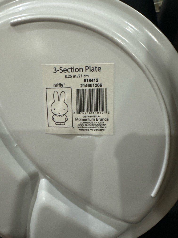 Miffy 3 Section Plate (Category: Weaning & Toddler Feeding) located in Manila. Submitted by krystalchewey_ (Listing ID 1466726503, Image 2). Description: Bnew Actual Photo Posted 180php Miffy 8.25 in / 21 cm.