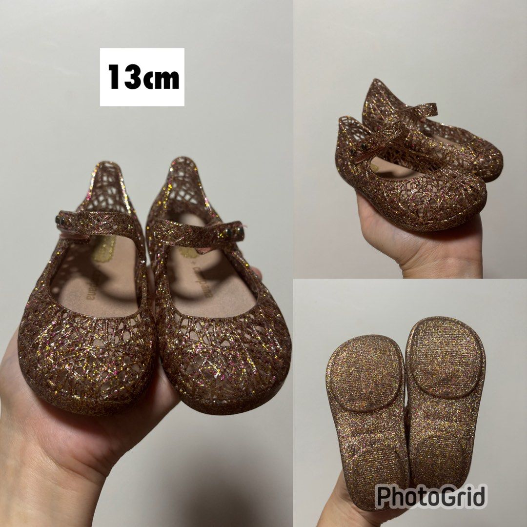 Mini melissa glittery (12-13cm) (Category: Babies & Kids Fashion) located in Imus. Submitted by littlebooythriftstore (Listing ID 1460429395, Image 3). Description: Bacoor.