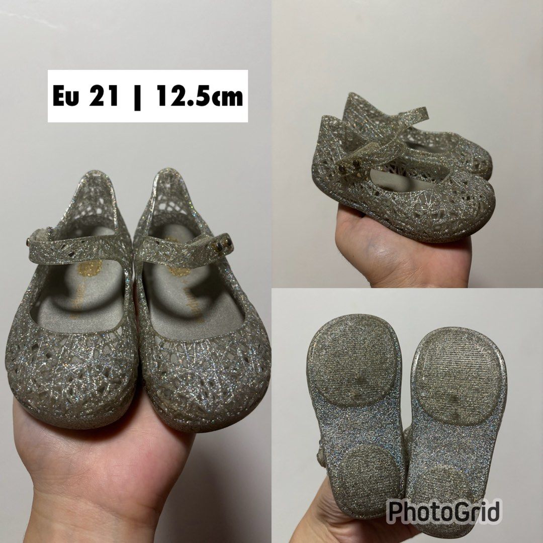 Mini melissa glittery (12-13cm) (Category: Babies & Kids Fashion) located in Imus. Submitted by littlebooythriftstore (Listing ID 1460429395, Image 1). Description: Bacoor.