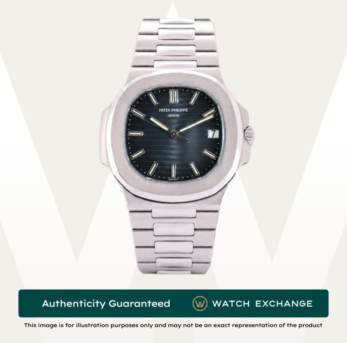 [Mint] Patek Philippe Nautilus Bracelet 5711/1A-010 5711 PP Blue Dial Z28821 May 2014 (Category: Watches) located in Singapore. Submitted by watchexchange.sg (Listing ID 1466686896, Image 1). Description: [Mint] Patek Philippe Nautilus Bracelet 5711/1A-010 5711 PP Blue Dial Z28821 May 2014 Price: $159,800 Brand: Patek Philippe Model: 5711/1A-010 Condition: Mint Dial: Blue Case Diameter: 40mm Material: Stainless Steel Original Box: Yes Original Ce