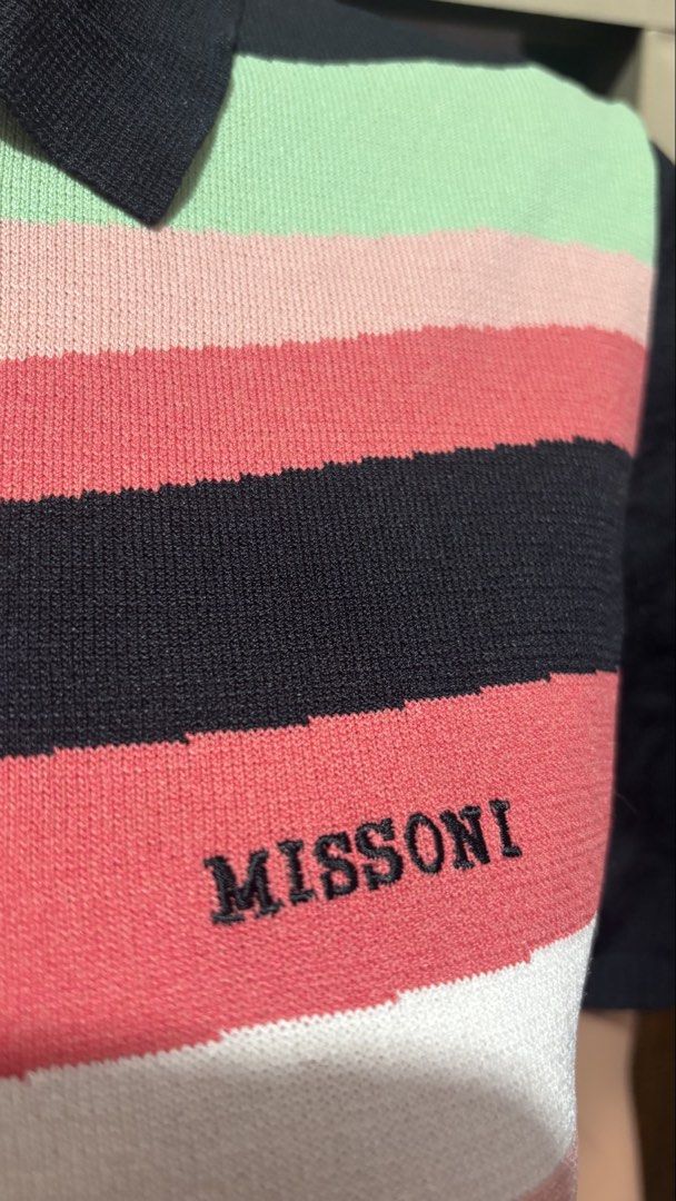 Missoni knitted top (Category: Shirts) located in Pasig City. Submitted by burtonxxx (Listing ID 1466628058, Image 3). Description: Knit fabric/ stretchy 18x21 Code/Missoni.