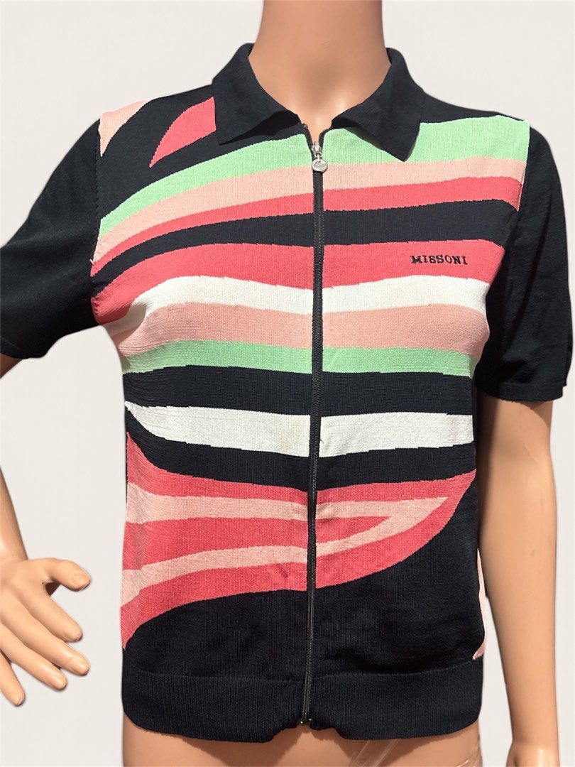 Missoni knitted top (Category: Shirts) located in Pasig City. Submitted by burtonxxx (Listing ID 1466628058, Image 1). Description: Knit fabric/ stretchy 18x21 Code/Missoni.