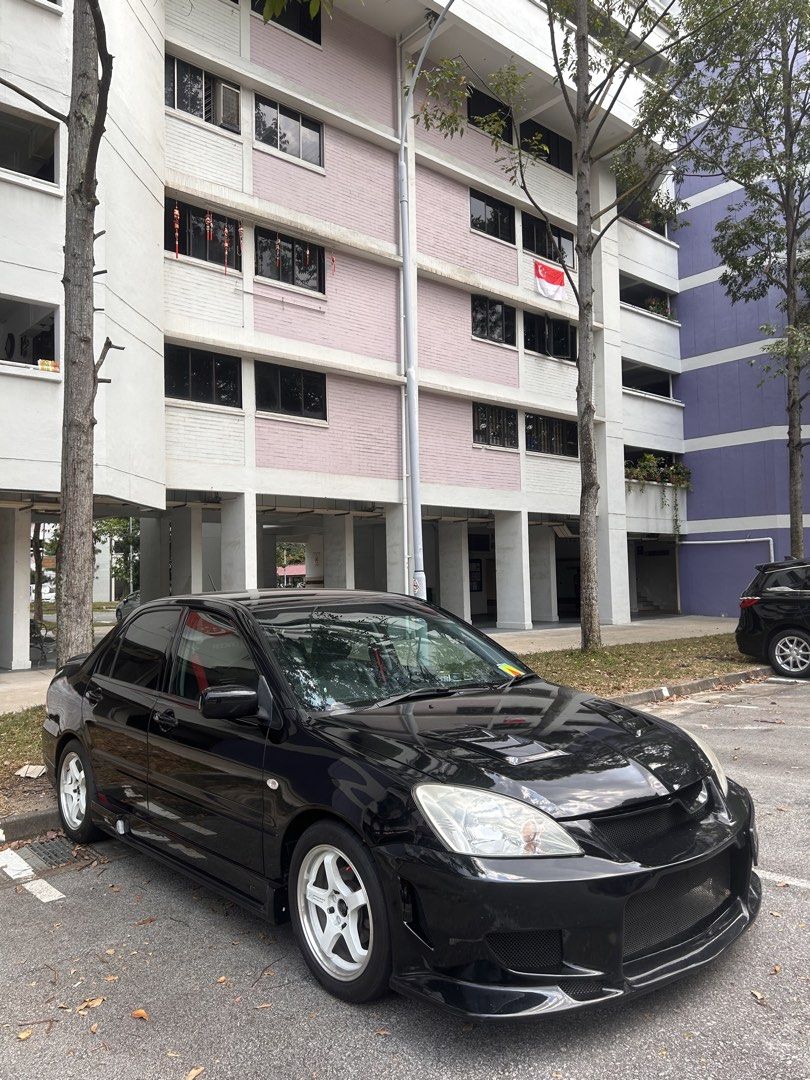 Mitsubishi Lancer 1.6 GLX (M) (Category: Used Cars) located in Singapore. Submitted by ironchoc3 (Listing ID 1466749824, Image 1). Description: new parts added: - new engine mounting - new fly wheel - new clutch and bearing - new drift shaft oil x2 - new radiator - new thermostat - new a/c hose - new power steering hose - new fan belt - new valve cover gasket - new asuki iridium ik20 - new battery w warranty - new coilovers - new rims and tires -