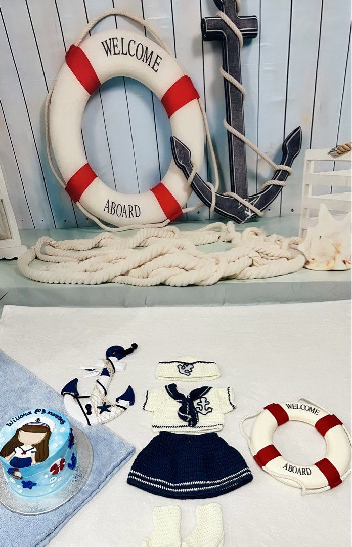 Monthly Milestone- Sailor Girl (Category: Babies & Kids Fashion) located in Quezon City. Submitted by klawdeclutteeeeerr (Listing ID 1466769506, Image 2). Description: LIKE NEW 1st owner Custom made CAN FIT 3mos- 5mos adjustable INCLUDED: BANNER AND LIFE SAVER PROPS ONLY ( yung anchor ginamit na pang display) #Sailorgirl #Monthlymilstoneso.
