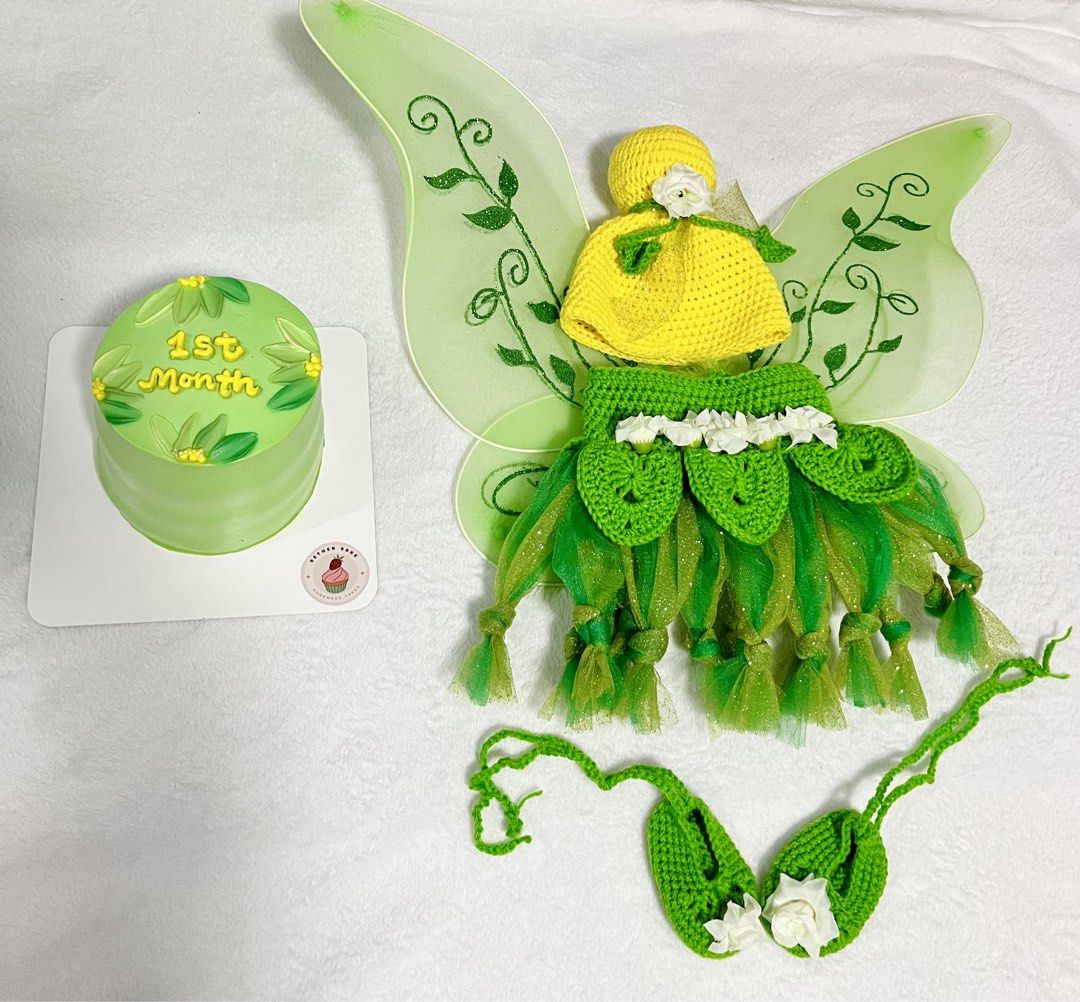 Monthly milestone Tinker Bell 1st Month (Category: Babies & Kids Fashion) located in Quezon City. Submitted by klawdeclutteeeeerr (Listing ID 1466769154, Image 1). Description: Complete set with Backdrop na 1st owner Custom made NB to 1st month .