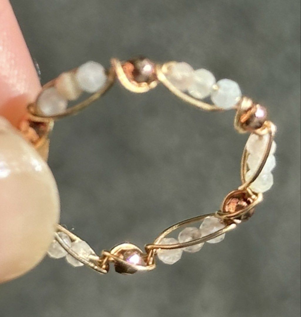 Morganite Ring size 7 10k gold filled (Category: Rings) located in Muntinlupa City. Submitted by alabangbargains (Listing ID 1466604322, Image 2). Description: watch item video here: https://youtube.com/shorts/wSur0ml_1KY?si=EcY1sxzuc6A6nf1L 2.5mm faceted morganite ring with hematite in 10k gold wire handmade oen design size7 unisex mop gcash or bank transfer sf buyer to book their courier and pay for sf.