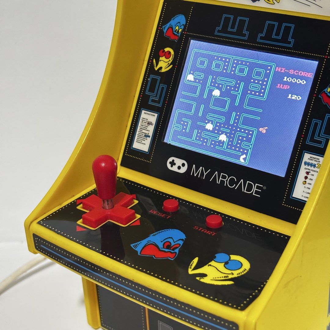 Mini Pac Alarm My Arcade Pac-Man Micro Player Retro Mini Arcade Machine, Video Gaming ...