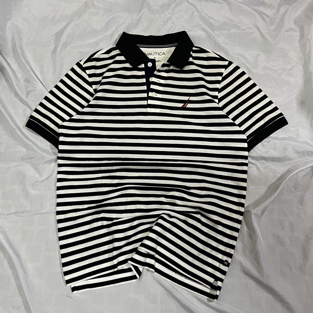 Nautica Stripe Polo Shirt (Category: Tshirts & Polo Shirts ) located in Muntinlupa City. Submitted by ninenine.collective (Listing ID 1466565489, Image 1). Description: 19.5/25.