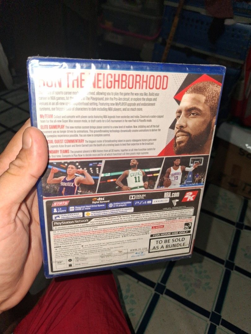 NBA 2K18 PS4 Game (Category: PlayStation) located in Manila. Submitted by marcas022798212 (Listing ID 1466700568, Image 2). Description: - Platform: PlayStation 4 (PS4) - Title: NBA 2K18 - Condition: Physical disc with original case and cover art - Cover Athlete: Kyrie Irving (Boston Celtics uniform) - Region: R3 / All Asia (Standard for PH consoles) - Deal method: Shipping via courier or meet-up options available.
