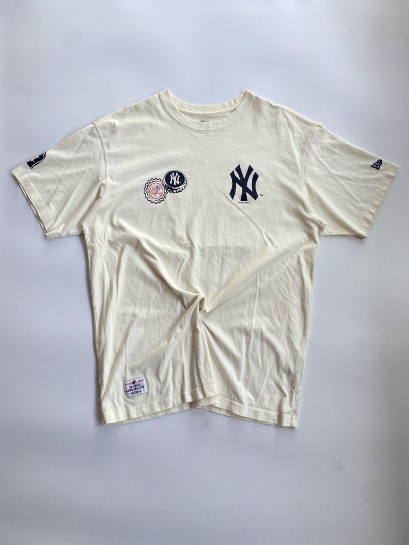 New Era MLB New York Yankees (Category: Tshirts & Polo Shirts ) located in Kalibo. Submitted by kurt_ismael (Listing ID 1466588077, Image 1). Description: New Era MLB New York Yankees Actual color: Cream Width: 22.5 Length: 30 Excellent condition Need wash only.