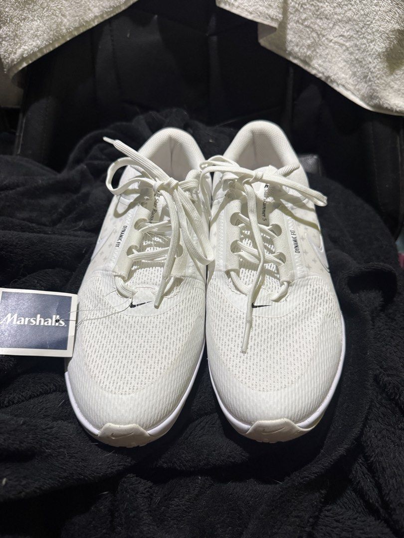 Nike Star Runner 5 Dynamic Fit White Sneakers (Category: Sneakers) located in Manila. Submitted by pierce_120 (Listing ID 1466673407, Image 1). Description: - Brand: Nike Star Runner 5 - Color: White - Condition: Brand new, never worn, with Marshall's tag attached - Size: 7Y / EUR 40 / 25 cm - Features: Dynamic Fit, clean mesh upper, cushioned sole, textured tread - Ideal for: Everyday running or casual wear - no box kasi sinabay lang siya pauwi 
