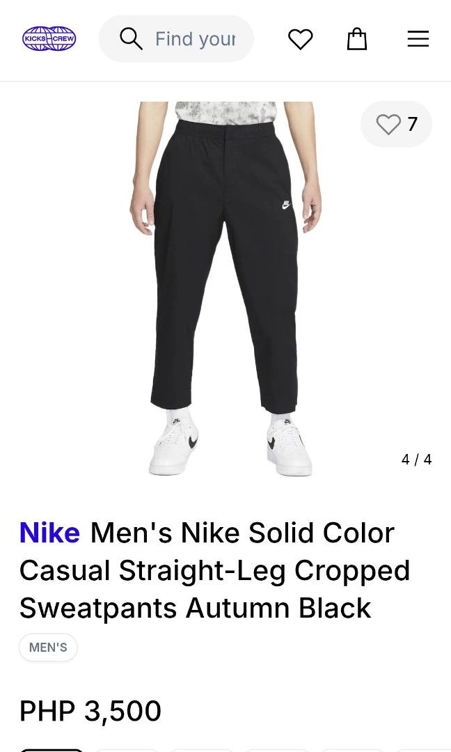 NIKE SWEATPANTS STRAIGHT CUT PANTS (Freeshipping) (Category: Activewear) located in Quezon City. Submitted by gyl-stop (Listing ID 1466718826, Image 2). Description: free shipping 30-36 x 35.5 excellent condi cr: 9.5/10 issue: none.