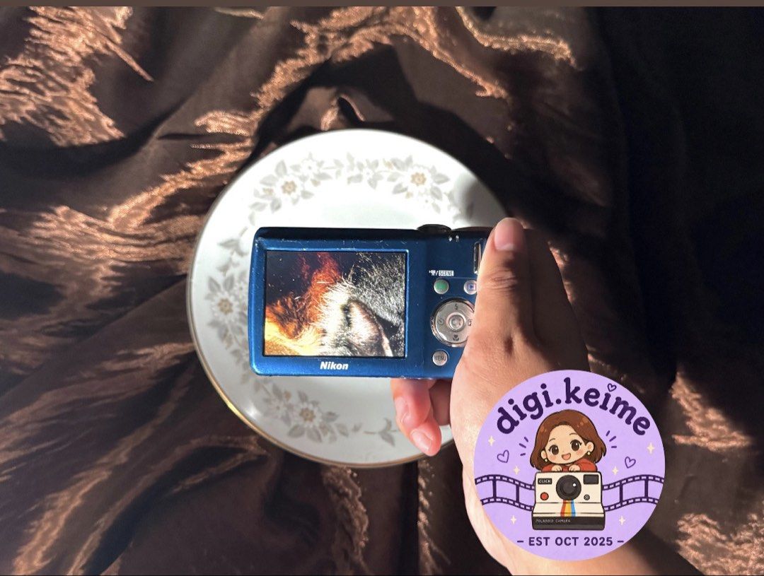 Nikon Coolpix S220 (preloved) (Category: Cameras) located in Manila. Submitted by digi.keime (Listing ID 1466673388, Image 2). Description: No Issue! Rare colorway💙🦋 📷 Nikon Coolpix S220 💰₱5,299 ୨୧ ── QUICK SPECS ── ୨୧ ♡ 10 MP ♡ Electronic Vibration Reduction ♡ 3x Optical Zoom ♡ VGA 640x480 resolution at 30 fps ୨୧ ── INCLUSIONS ── ୨୧ ♡ Camera unit ♡ Battery ♡ Charger ♡ Memory card ୨୧ ── CONDITION ── ୨୧ ♡ No Issue! (Please manage your expectat