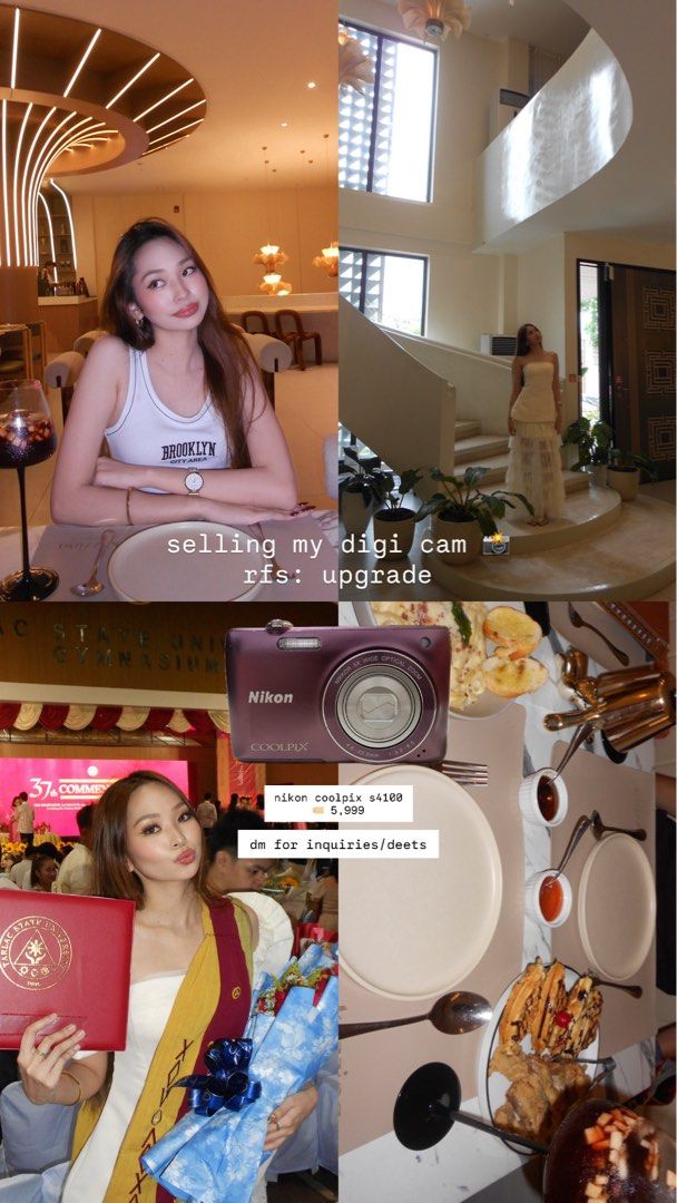 Nikon Coolpix S4100 in Plum (nego) (Category: Cameras) located in Tarlac. Submitted by caliczaa (Listing ID 1466707267, Image 2). Description: hello, selling my pre-loved digi cam bcs i’ll upgrade :). INCLUSIONS •Unit •Battery •Battery Charger •SD Card Reader( Lightning to sd card) HONEST ISSUE: -LCD burn (doesn’t affect the output) - Need to double tap the screen to touch and click FEATURES: 14-megapixel CCD sensor 5x wide-angle NIKKOR zoom lens