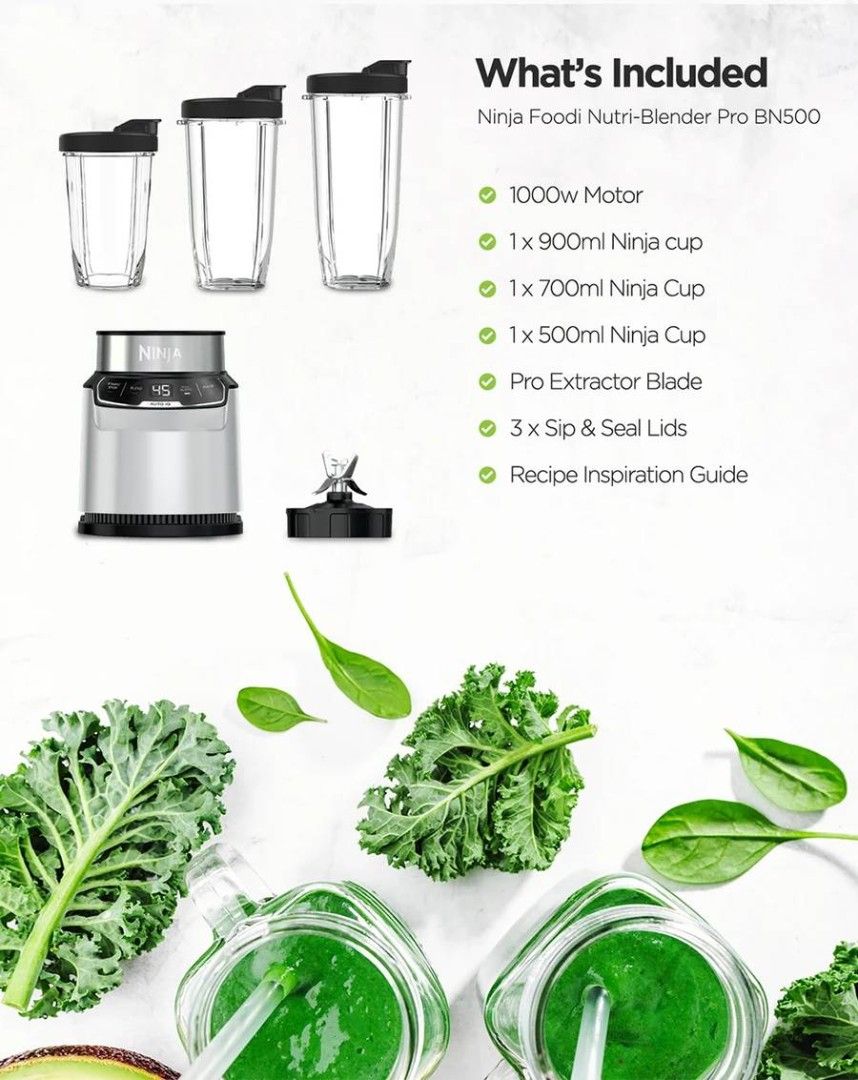 Ninja Nutri-Blender Pro With Auto IQ (Category: Juicers, Blenders & Grinders) located in Manila. Submitted by mwrng (Listing ID 1466695260, Image 2). Description: Last 2months ago binili With box Complete jars w/ lids Twice lang nagamit.
