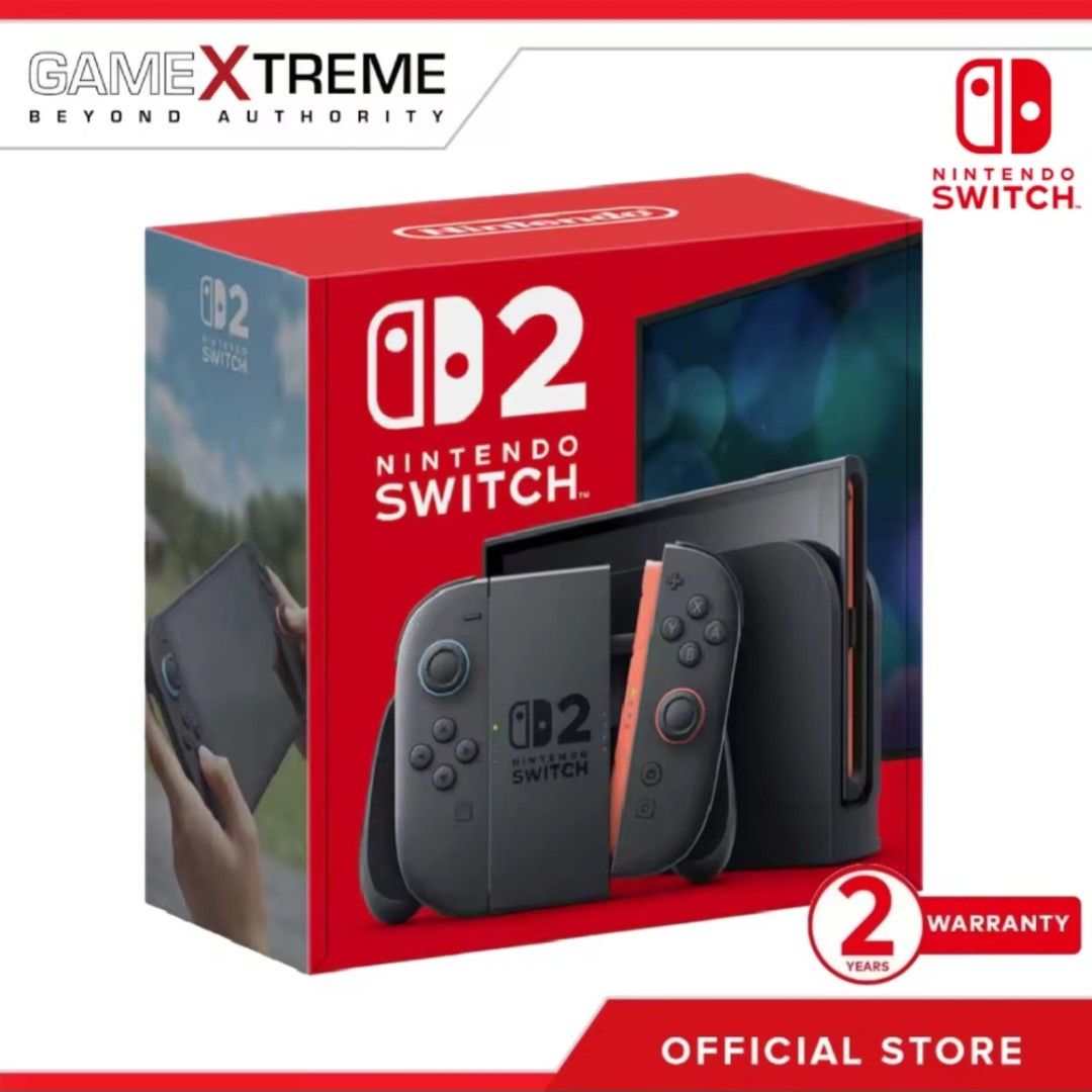 Nintendo Switch 2 Console + Accessories (Category: Nintendo) located in Quezon City. Submitted by camillefajardo13 (Listing ID 1466676060, Image 1). Description: - Complete Nintendo Switch console set in original box packaging - Includes main console unit, TV dock, Joy-Con controllers, and grips - Includes travel bag,ditto-inspired accessories - Official store item backed by a 2-year warranty - Perfect for both home TV gaming and portable on-the-