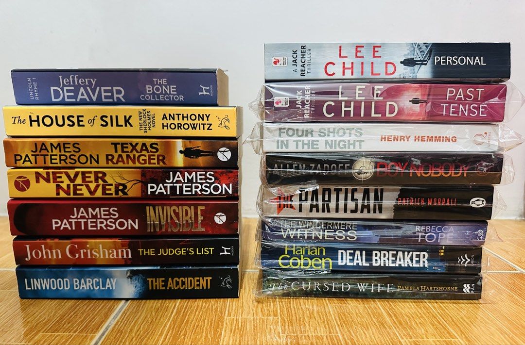 NOVEL BOOKS (Category: Storybooks) located in Bacoor. Submitted by jayhunt123 (Listing ID 1466584678, Image 1). Description: FOR SALE NOVEL BOOKS The Bone Collector The House of Silk Texas Ranger Never Never Invisible The Judges List The Accident Personal Past Tense Four shots in the Night Boy Nobody The Partisan The Windermere Witness Deal Breaker The Cursed Wife 100 each 1,200 if take all.