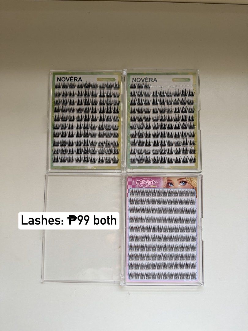 Novéra and Babe Lash false eyelashes bundle (Category: Makeup) located in Mabalacat. Submitted by fusecollective (Listing ID 1466665653, Image 2). Description: Price: 99 pesos (bundle sale) 📍Mabalacat, Pampanga .