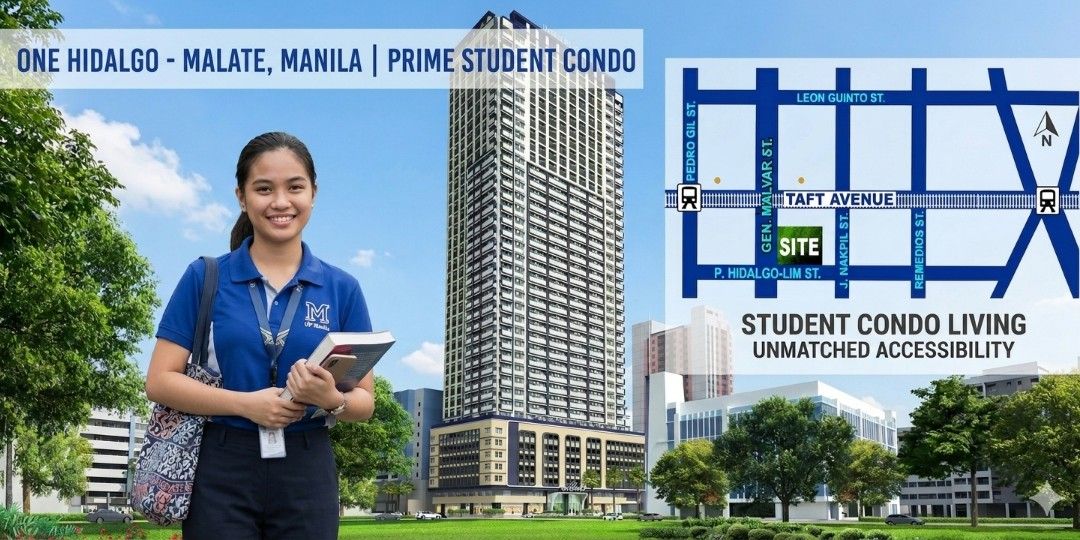 ONE HIDALGO IN MALATE MANILA (Category: Apartments & Condos) located in Manila. Submitted by cityland_08 (Listing ID 1466608736, Image 3). Description: Welcome to One Hidalgo! Whether you are looking for a new home or considering a property investment, here is key information about the project: 🏢 Property Features & Layouts Modern high-rise residential development Thoughtfully designed Studio, 1-Bedroom, and 2 Bedroom unit options. Designed for 