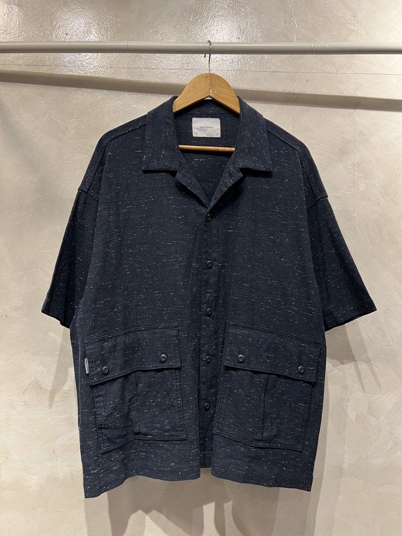 Open Dialogue - Open Collar Shirt (Category: Formal Shirts) located in Quezon City. Submitted by cityboycrates_ph (Listing ID 1466659333, Image 1). Description: Size: XL Material: Cotton Made In: China Condition: Excellent Color rate: 9.5/10 Issue: None Exact metrics shared upon inquiry. Take a quick moment to double-check the size & condition. Once an order is placed and confirmed, we may not be able to make changes or offer cancellations/refund