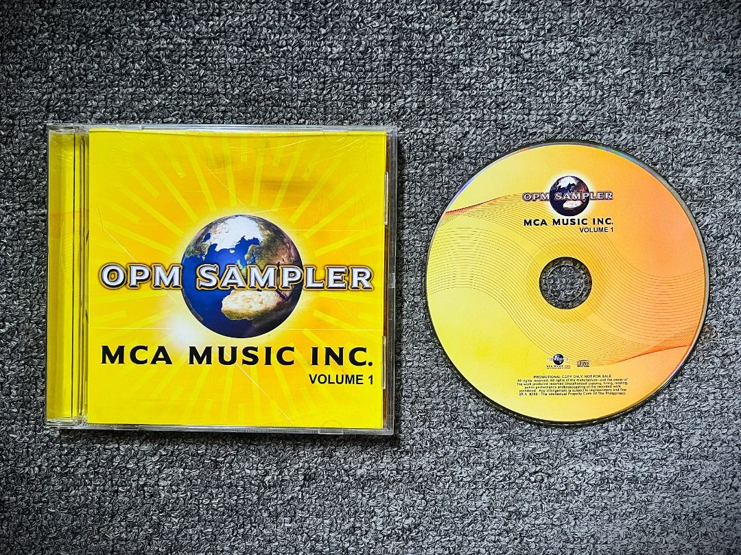 MCA MUSIC INC. (2009) OPM Sampler Vol. 1 (Category: CDs & DVDs) located in Cebu City. Submitted by lighterrecords (Listing ID 1466695599, Image 1). Description: Attention OPM physical media completists! Letting go of an official industry radio/promo sampler straight from my personal archive. This is the OPM Sampler Volume 1 from MCA Music Inc. Industry promo samplers like this are highly niche, rare artifacts used for radio and media pushing, and