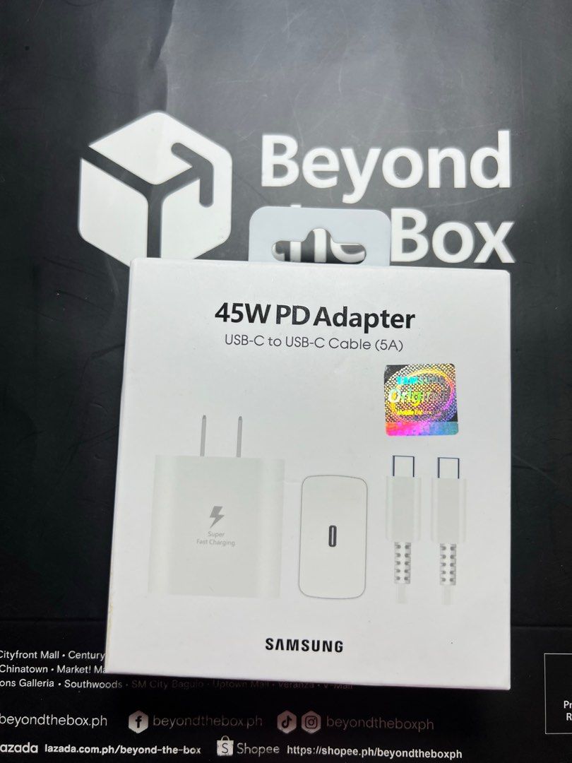 Original Samsung 45W Fast Charger Set-white (Category: Chargers) located in Manila. Submitted by jmph_ (Listing ID 1466740079, Image 1). Description: Original Samsung 45W Fast Charger Set ✔️ 100% Original Samsung ✔️ 45W Super Fast Charging ✔️ Complete charger set ✔️ USB-C fast charging ✔️ Perfect for compatible Samsung smartphones, tablets, and other Type-C devices ✔️ Reliable for everyday charging 📦 Brand New & Ready to Use 📩 PM for orders and