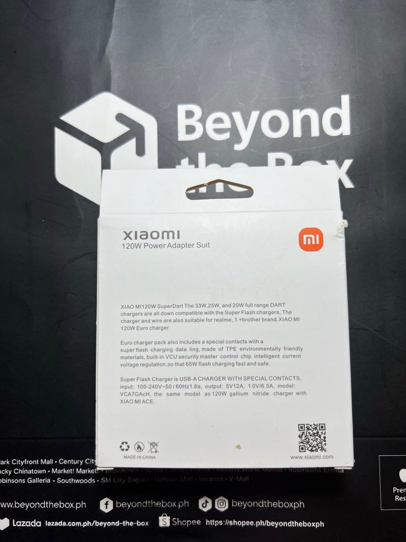 Original Xiaomi 120W Fast Charger Set – Type-C (Category: Chargers) located in Manila. Submitted by jmph_ (Listing ID 1466741642, Image 2). Description: Original Xiaomi 120W Fast Charger Set – Type-C ✔️ Original Xiaomi ✔️ 120W Fast Charging ✔️ Type-C charger set ✔️ Includes power adapter & Type-C cable ✔️ Perfect for compatible Xiaomi devices and other Type-C devices ✔️ Fast, reliable, and convenient for everyday charging 📦 Brand New & Ready to 