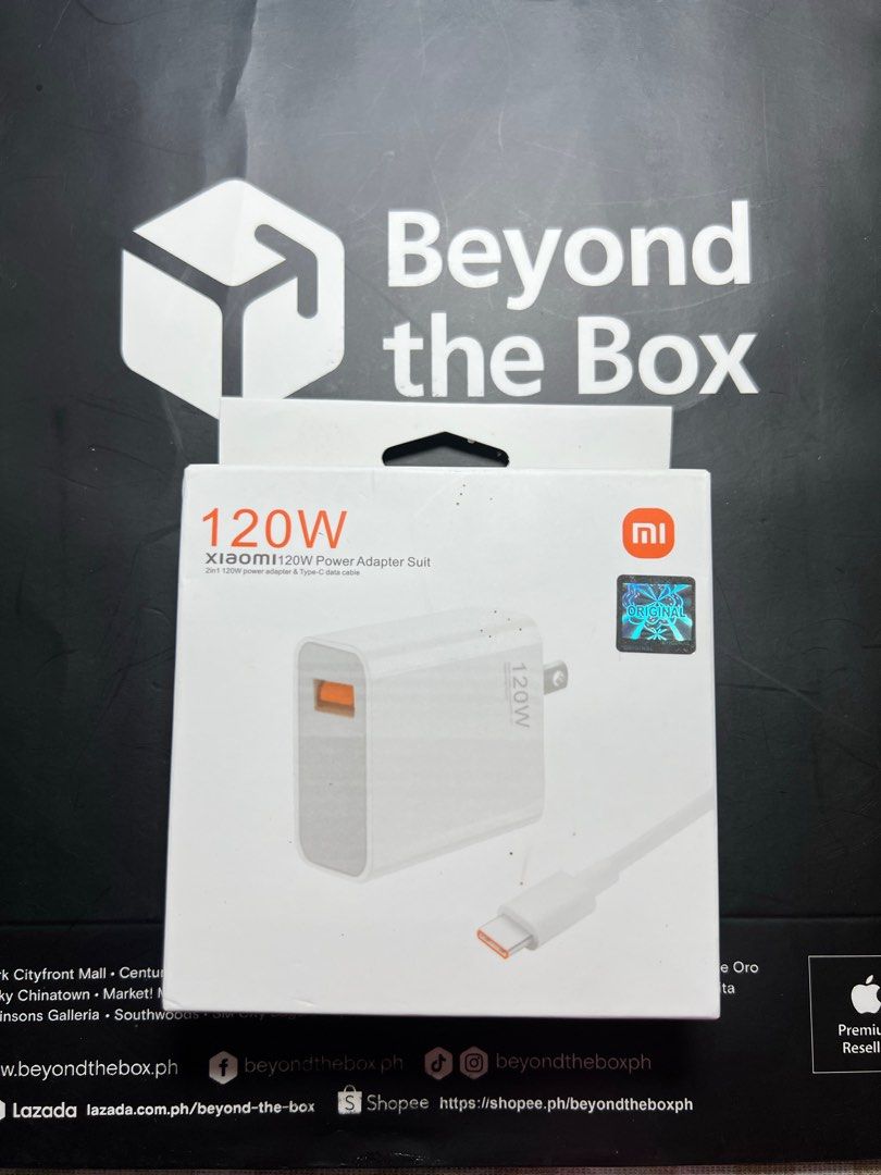 Original Xiaomi 120W Fast Charger Set – Type-C (Category: Chargers) located in Manila. Submitted by jmph_ (Listing ID 1466741642, Image 1). Description: Original Xiaomi 120W Fast Charger Set – Type-C ✔️ Original Xiaomi ✔️ 120W Fast Charging ✔️ Type-C charger set ✔️ Includes power adapter & Type-C cable ✔️ Perfect for compatible Xiaomi devices and other Type-C devices ✔️ Fast, reliable, and convenient for everyday charging 📦 Brand New & Ready to 